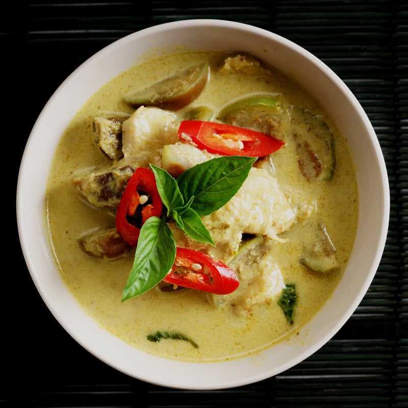 green curry chicken,thai food