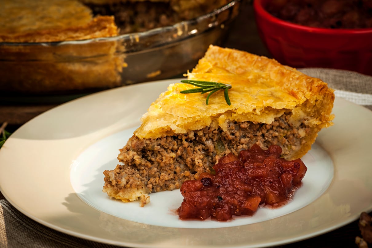 Slice of Meat Pie Tourtiere